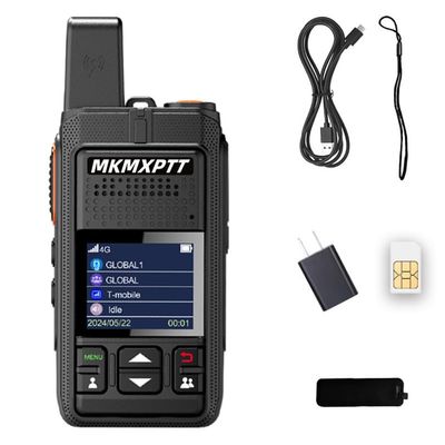 MKMXPTT Global walkie Talkie 4G/5G POC Remote Phone (Free) 5000km Professional Radio Communicator 500kmLong Distance PTT Rechargeable PoC bidirectional Wireless Remote 6000mAh (1PACK)