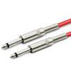 Ja-ck 6.35 mm Nickel Plated Instrument Guitar Cable Male to Male Audio Cable for Guitar Bass Keyboard(Red,1m) view 1