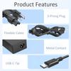 100W USB C Charger Compatible with Lenovo Thinkbook 16 15 14 13X 13S Plus G1 G2 G3 G4 G4+ G6 G7, IdeaPad 3 5 Pro 2-in-1 Chrome IdeaPad Slim 3 5 7 9 Type C Laptop Adapter Supply view 4