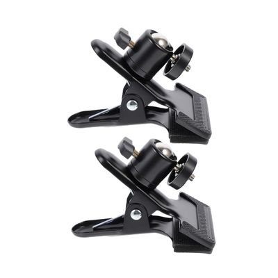 ARTIBETTER 2pcs Heavy Duty Camera Clamp Mount Backdrop Clip Holder for Photography Adjustable Spring Clamps for Studio Backgrounds Compatible DSLR and Light Brackets