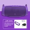 Case for JBL Charge 6, Silicone Protective Case with Shoulder Strap & Carabiner, Bluetooth Speaker Shockproof Travel Carrying Cover (Light Purple) view 2