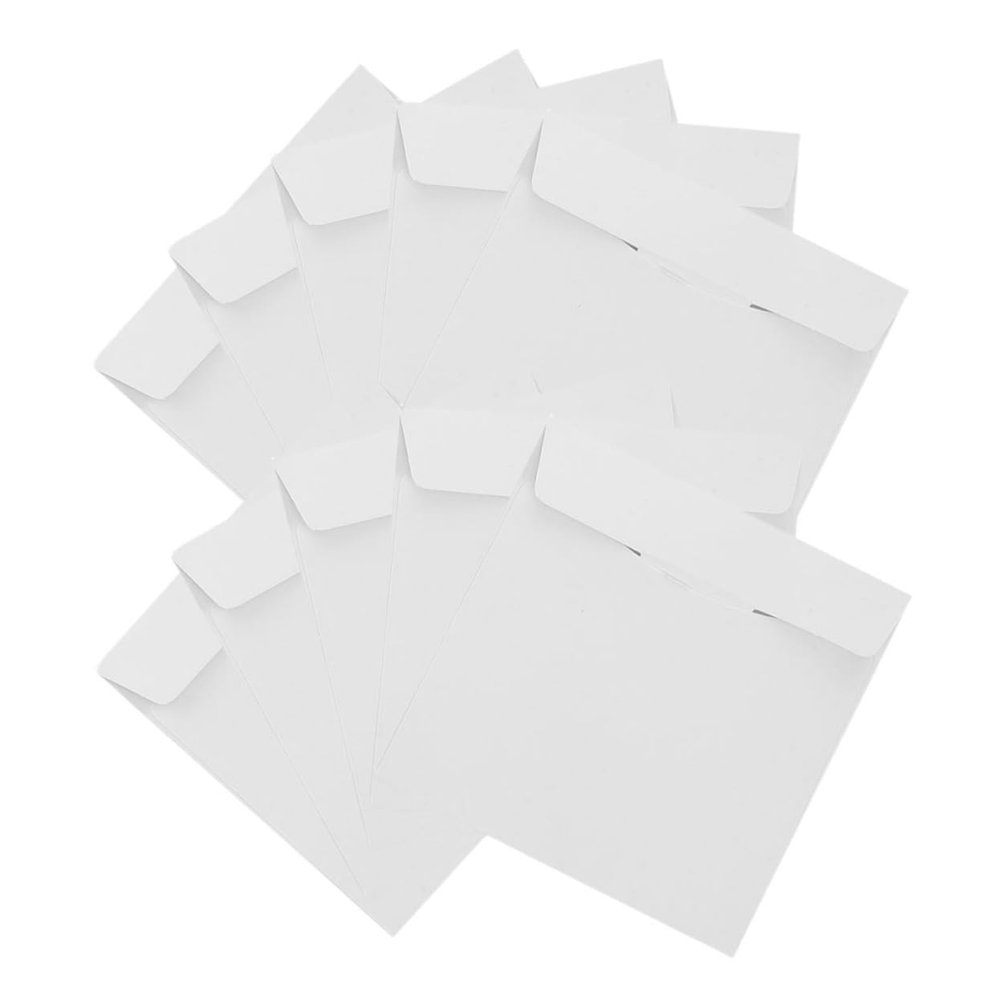 Cabilock 10pcs White Cd DVD Mailer Envelopes Flat Design with Self Seal Adhesive for Easy Organization and Safe Storage of Discs for Dj Discs and USB Drives
