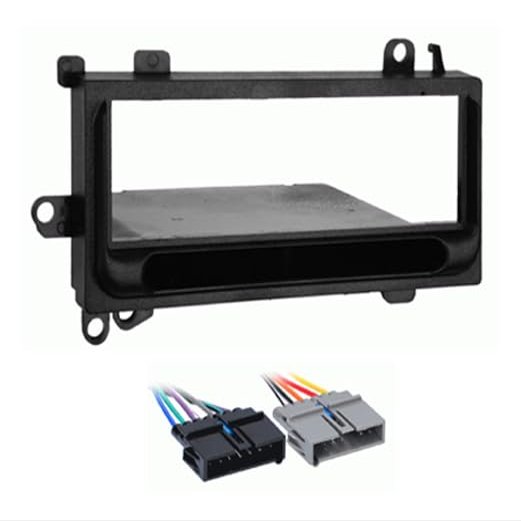 Single DIN Car Stereo Install Kit Compatible with Dodge Van for 1992, 1993, 1994, 1995, 1996, 1997, 1998, 1999, 2000, 2001, 2002, & 2003 - No Factory Amplified System