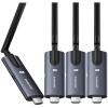Lemorele Wireless HDMI Transmitter and Receiver, Aluminum Alloy Deep Gray, 5Ghz up to 656ft, 1080P 60Hz, Plug and Play with TuTuPlay App Monitor, for Security, Streaming, Home Theater, PC/TV. 1TX+3RX view 1