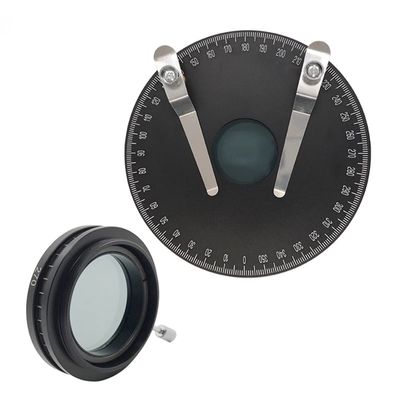 Lab Microscope Accessories Stereo Microscope Objective & Working Stage Polarized Lens Working Stage with 360 Degree Scale and Clips