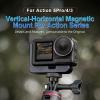 JOYSOG Action 4 L Bracket Mount for DJI Action 5 Pro/Action 4/Action 3 Sports Camera Magnetic Quick Release Bracket Adapter to Vertical Horizontal view 2