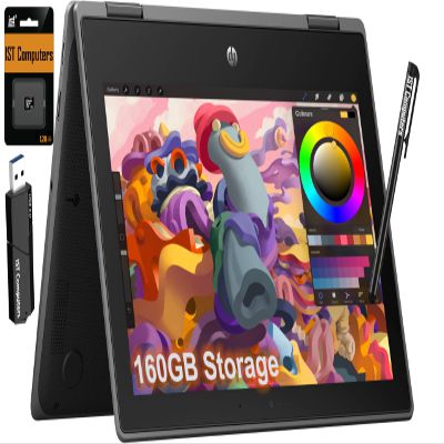 HP Chromebook Pro X360 Fortis 11 2-in-1 Laptop (11.6'' Touchscreen, Intel Processor, 4GB RAM, 160GB Storage), Ruggedized & Spill-Resistant, Students & Education, Webcam, Chrome OS (Renewed)