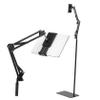 ARTIBETTER Strong Stability Metal Floor Stand Adjustable Phone Holder Arm for Tablets Cellphones Space-Saving view 1