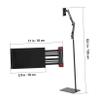 ARTIBETTER Strong Stability Metal Floor Stand Adjustable Phone Holder Arm for Tablets Cellphones Space-Saving view 2