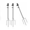 3 Pack Universal Ground Stake Mount - 360 Adjustable 1/4''-20 Thread, Foldable Stainless Steel Bracket for Outdoor Security Cameras, Solar Panels, Fishing Lights view 1