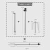 3 Pack Universal Ground Stake Mount - 360 Adjustable 1/4''-20 Thread, Foldable Stainless Steel Bracket for Outdoor Security Cameras, Solar Panels, Fishing Lights view 2