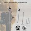 3 Pack Universal Ground Stake Mount - 360 Adjustable 1/4''-20 Thread, Foldable Stainless Steel Bracket for Outdoor Security Cameras, Solar Panels, Fishing Lights view 4