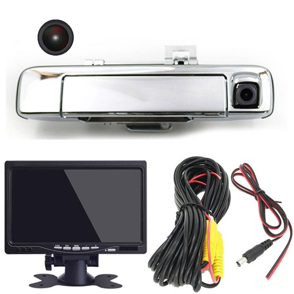 1280 * 720 Pixels HD Car Rear View Trunk Handle with Switch Parking Rear View Reverse Back up Camera, Replacement for Isuzu D-MAX DMAX 2012-2014 / Isuzu D-MAX DMAX 2015-2018 (with 7-inch Monitor)