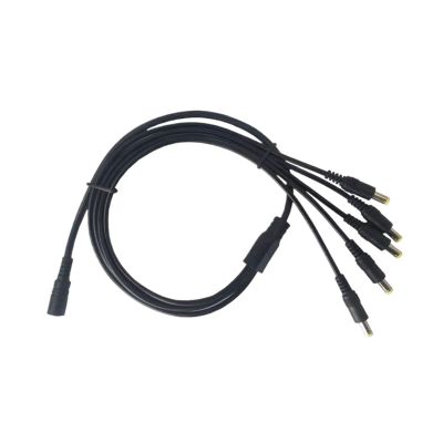 5PCS 12V10A Power Supply Tapping Line DC5.5 * 2.1 Power Cable 1-to-2/3/4/5/8/10 Power Line Monitoring Connector(DC power cord 1to5)