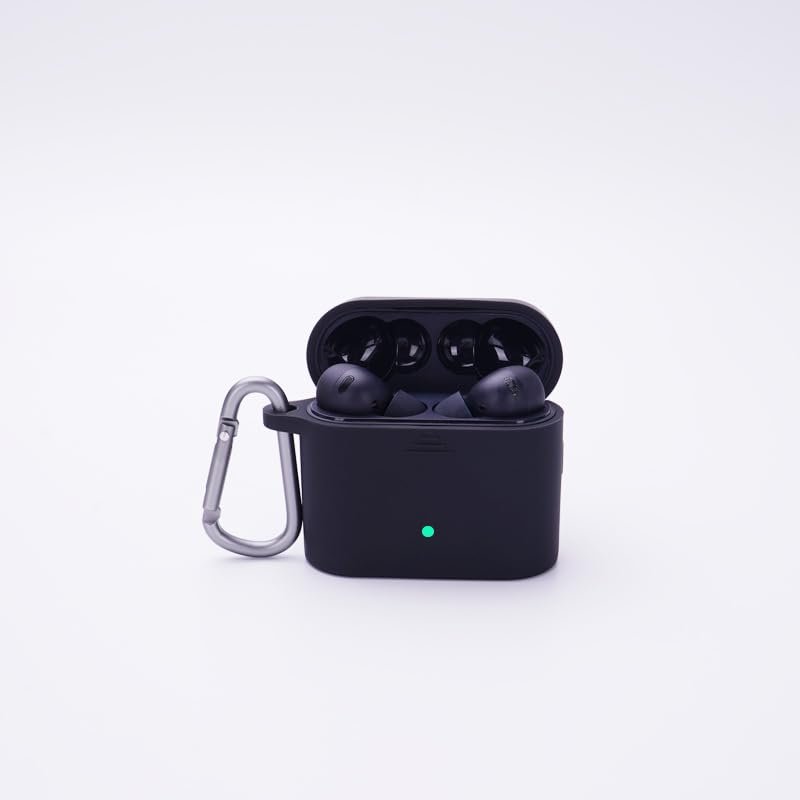 Haimingku Silicone Case for Xiaomi Air2 Pro | Thin Impact-Resistant Cover with Wireless Charging [Multi-Color] (Black+Buckle)