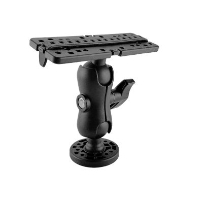 QIJUQKXI 360 Degree Swivel Ball Mount Kayak Electronic Fish Mount Base Fishfinder GPS Plate Rotating Boat