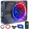 Andeman 1000W Car Subwoofer with APP Control and Colour Light, 10'' Slim Under Seat Powered Car Subwoofer w/Built-in Amplifier & Hi/Lo Input, Bass Speaker Subwoofer for Car/Truck/SUV/Jeep/MPV view 1
