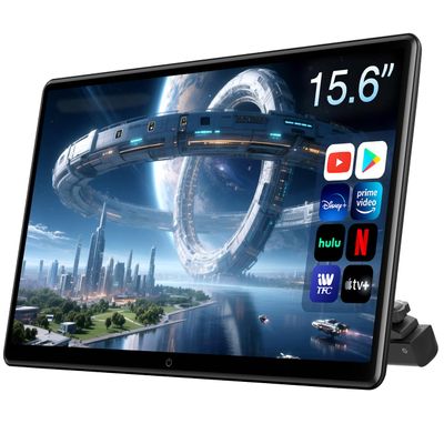 15.6inch Android 13 Headrest Monitor Car TV Touchscreen Entertainment System for Backseat,Support Phone Wireless Mirroring Sync Screen HDMI Bluetooth USB SD 4K Video Playback (2G+32G(1PC))