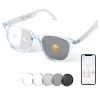 AI Smart Glasses, Bluetooth Translation Glasses for Men Women, Smart Audio Sunglasses with Real Time Translation(160+Languages), Photochromic Lenses, Music Blue Light Glasses for Travel Business-Blue view 1