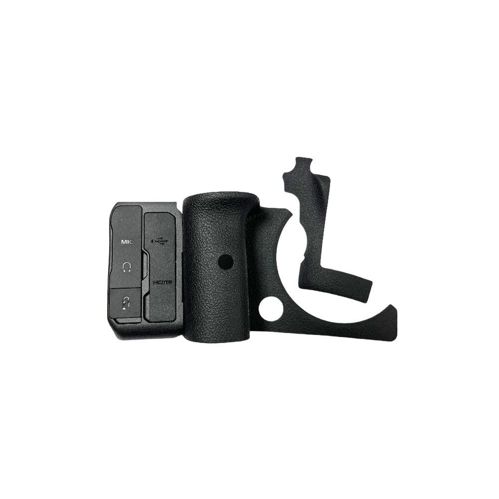 A Set/3 PCS Hand Body Grip Rubber, Thumb Rubber and USB Side Cover for Canon EOS R6 Digital Camera Parts