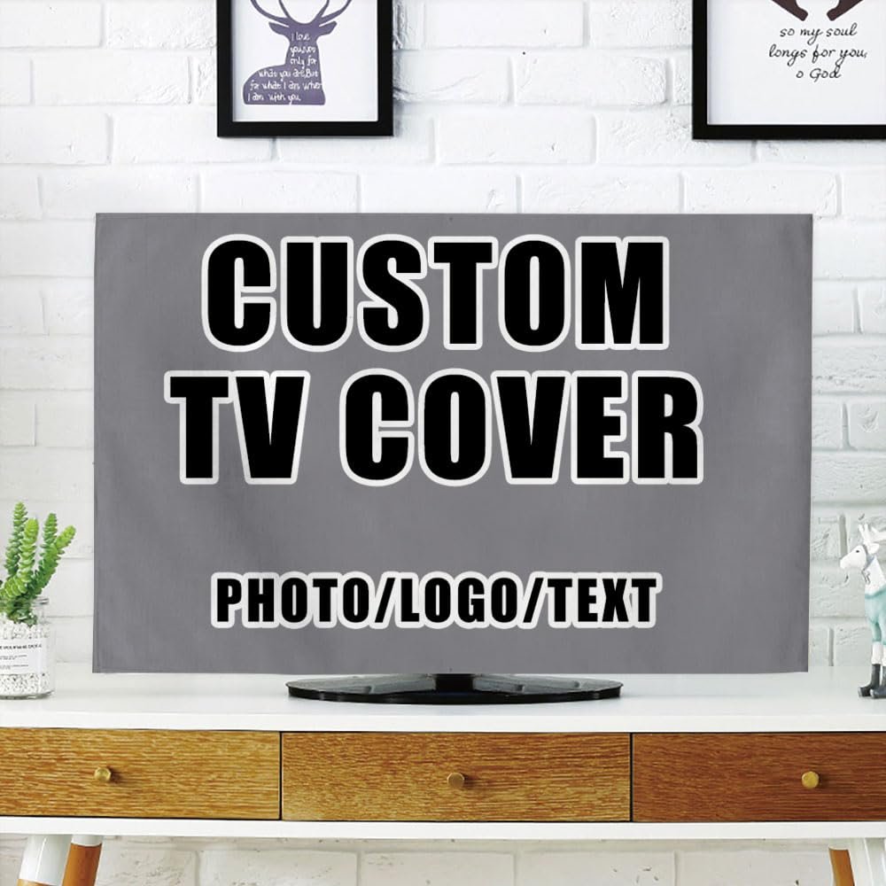 Custom Dustproof TV Cover for Flat Screen 55 inch TV Screen Protectors Add Your Picture Logo Text Name for Home Decorations Style222