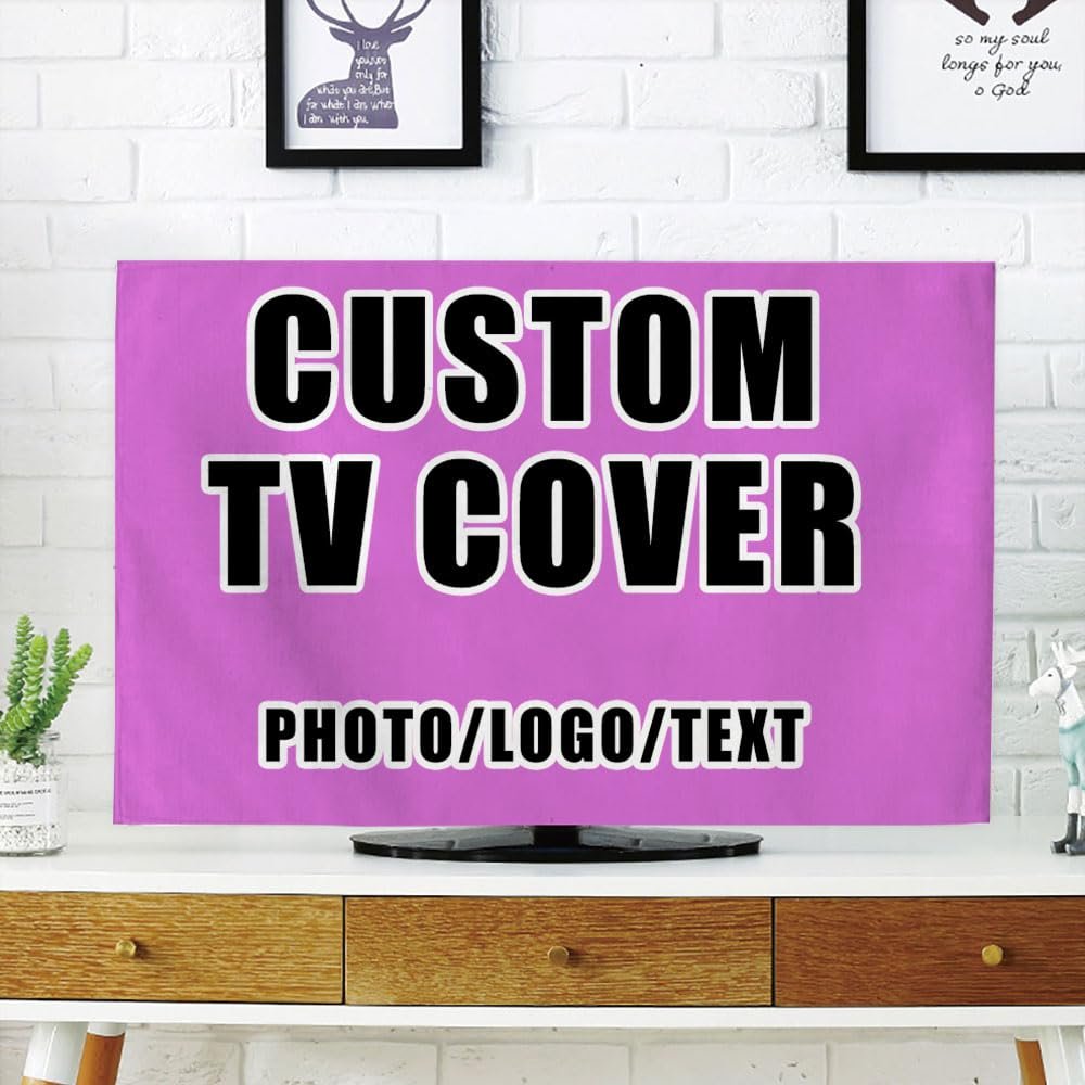 Custom Dustproof TV Cover for Flat Screen 60 inch TV Screen Protectors Add Your Picture Logo Text Name for Home Decorations Style278