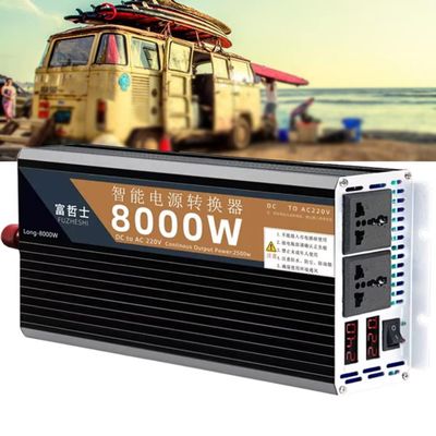 10000W Pure Sine Wave Inverter 60v DC to 220v AC Car Converter Power Inverter with Dual Voltage Display Suitable for Vehicles 315 Electric Welding Machine 3.5P Air Conditioner