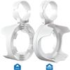 Aokikeisu Wall Mount Holder for Google Mesh (2020s) Home WiFi Systems,Wall Mount Bracket, Home WiFi Systems Plastic Stand Cover, Mesh Wi-Fi Router Stand,Protective Holde (White, 2 Pieces) view 3