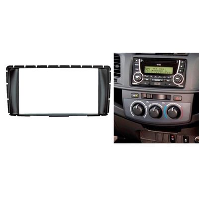 Car Stereo Frame Double 2 Din Stereo Panel/Fit for Toyota Hilux Fortune 2011-2015 Radio Fascia DVD Dash Install Mount Trim Kit Face Plate Frame Bezel Radio Fascia Kit(178x102mm)