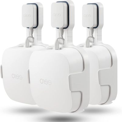 Aokikeisu Wall Mount Holder for Eero Pro 6E Home WiFi System, Eero Pro 6E Wall Mounting Bracket, Plastic, Stability, Protective Holder for Wi-Fi 6 Systems (White, 3 Pieces)