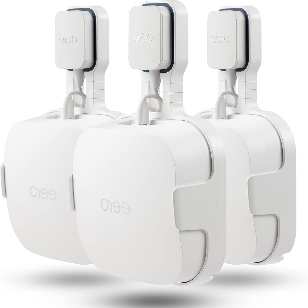 Aokikeisu Wall Mount Holder for Eero Pro 6E Home WiFi System, Eero Pro 6E Wall Mounting Bracket, Plastic, Stability, Protective Holder for Wi-Fi 6 Systems (White, 3 Pieces)