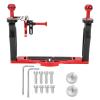 Dual Handle Aluminum Stabilizer Rig for Diving Camera Housing with Shutter Lever view 1