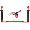Dual Handle Aluminum Stabilizer Rig for Diving Camera Housing with Shutter Lever view 3