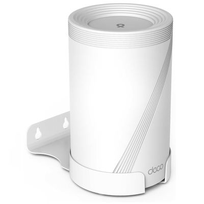 Aokikeisu Wall Mount Holder for TP Link Deco BE63/BE65 Home WiFi Systems,Wall Mount Bracket,Home WiFi System Plastic Stand Cover,Stable and Protective Holder for Mesh WiFi 7 Systems (White, 1 Piece)