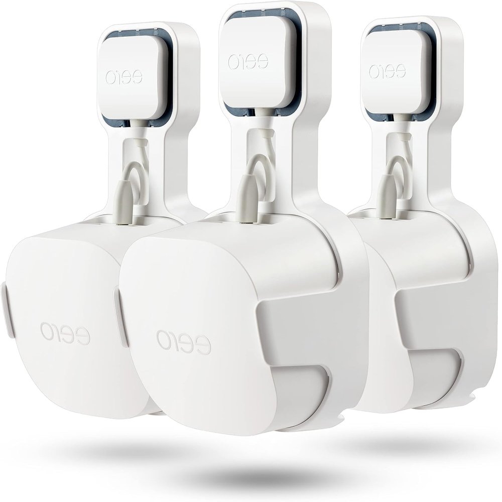 Aokikeisu Wall Mount Holder for Eero 6+ Home WiFi System, Eero 6+ Wall Mount Bracket, Plastic, Stability, Protective Holder for Wi-Fi 6 Systems (White, 3 Pieces)