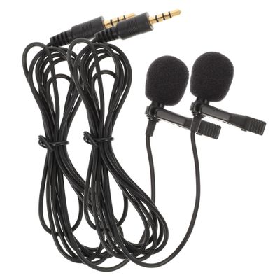 Abaodam Professional Mic 3.5mm Computer Tablet Phone Microphone Lapel Mic for Interviews Recording