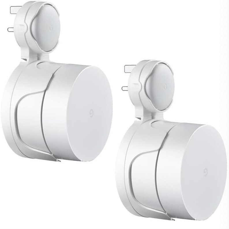 Aokikeisu Wall Mount Holder for Google Mesh (2020s) Home WiFi Systems,Wall Mount Bracket, Home WiFi Systems Plastic Stand Cover, Mesh Wi-Fi Router Stand,Protective Holder (White, 1 Piece)