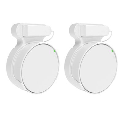 Aokikeisu Wall Mount Holder for TP Link Deco X50-PoE Home WiFi System, TP Link Deco X50-PoE Wall Mounting Bracket, Plastic, Stability, Protective Holder for WiFi 6 Systems (White, 2 Pieces)