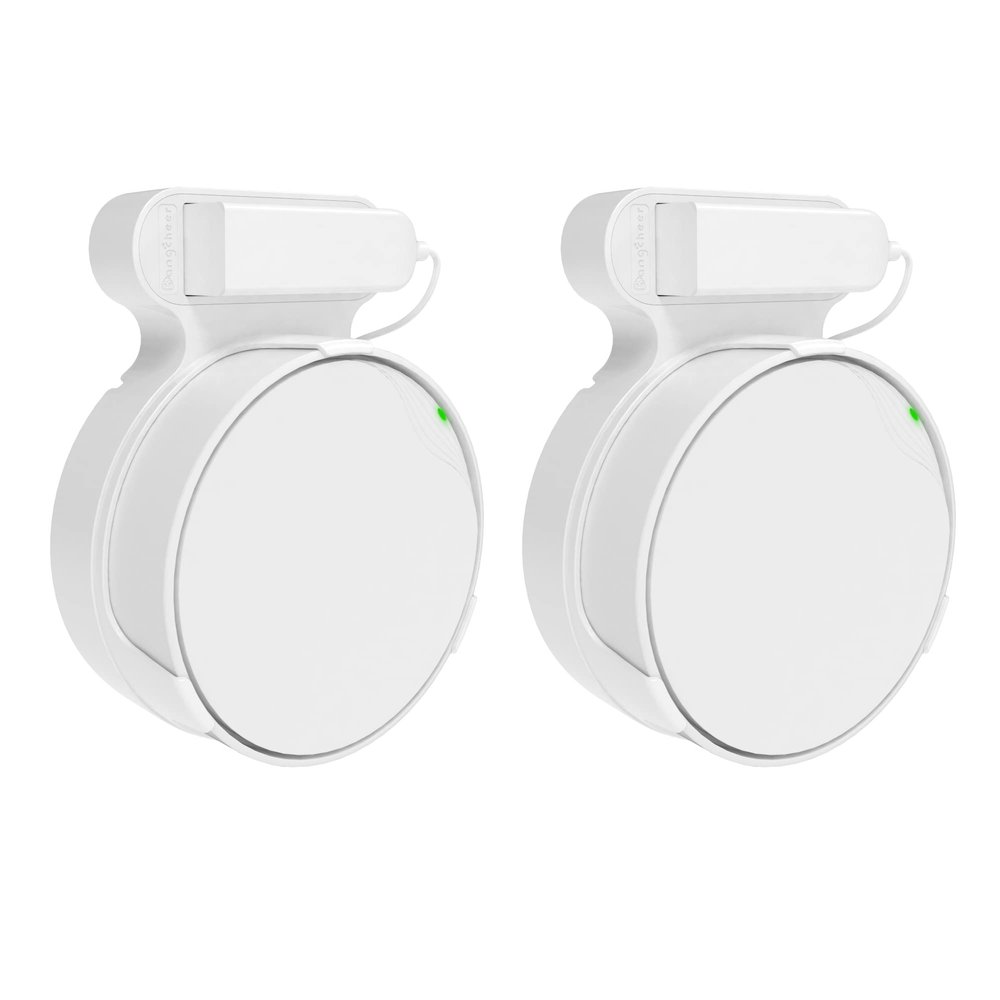 Aokikeisu Wall Mount Holder for TP Link Deco X50-PoE Home WiFi System, TP Link Deco X50-PoE Wall Mounting Bracket, Plastic, Stability, Protective Holder for WiFi 6 Systems (White, 2 Pieces)