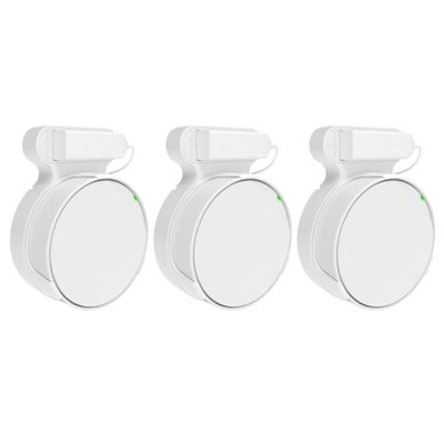 Aokikeisu Wall Mount Holder for TP Link Deco X50-PoE Home WiFi System, TP Link Deco X50-PoE Wall Mounting Bracket, Plastic, Stability, Protective Holder for WiFi 6 Systems (White, 3 Pieces)