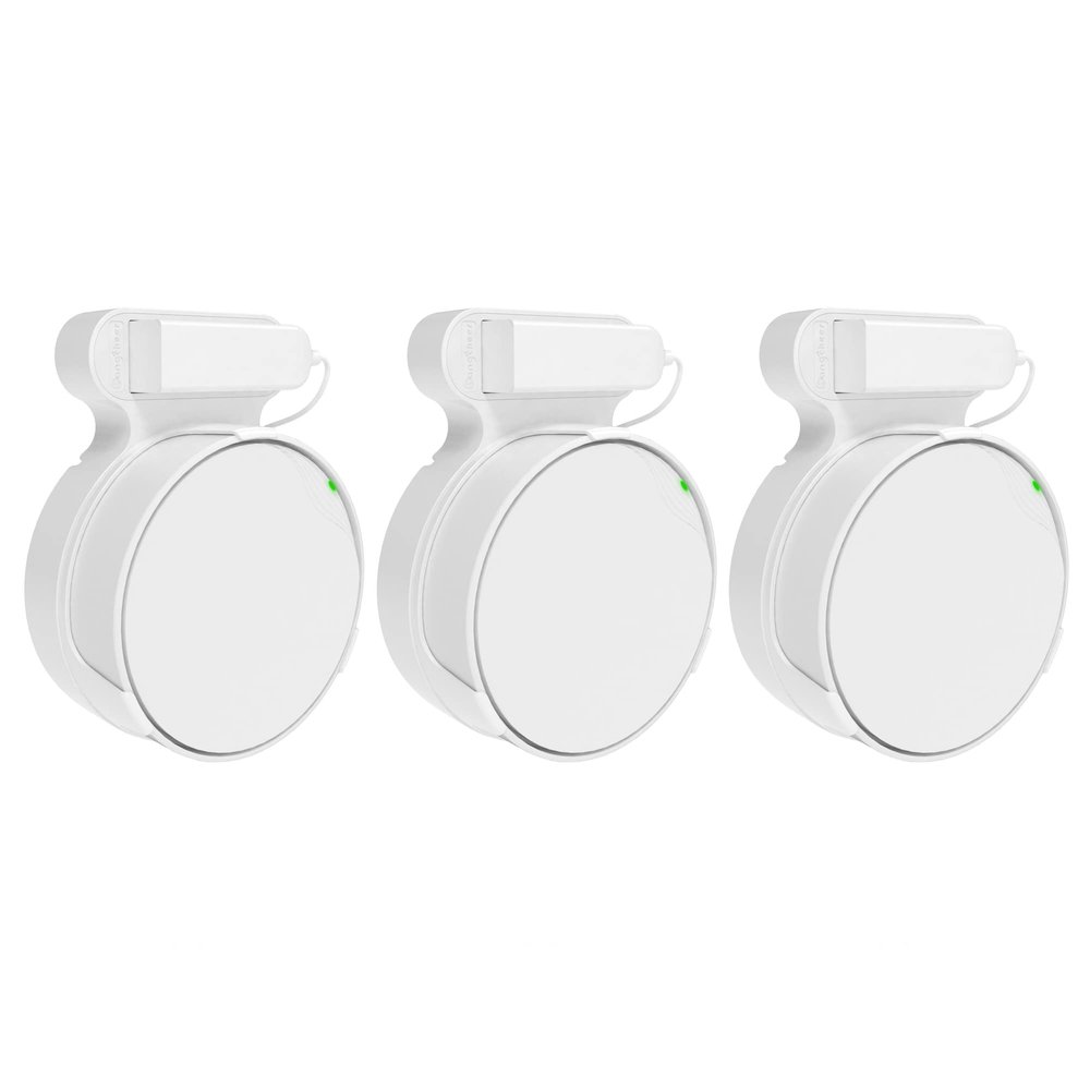 Aokikeisu Wall Mount Holder for TP Link Deco X50-PoE Home WiFi System, TP Link Deco X50-PoE Wall Mounting Bracket, Plastic, Stability, Protective Holder for WiFi 6 Systems (White, 3 Pieces)