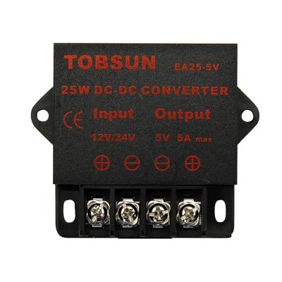BNCZDOJO DC 12V 24V to DC 5V 3A 5A 10A 15A Voltage Regulator Converter Step Down Module Power Supply for LED Car Solar(to 5V 5A 25W)