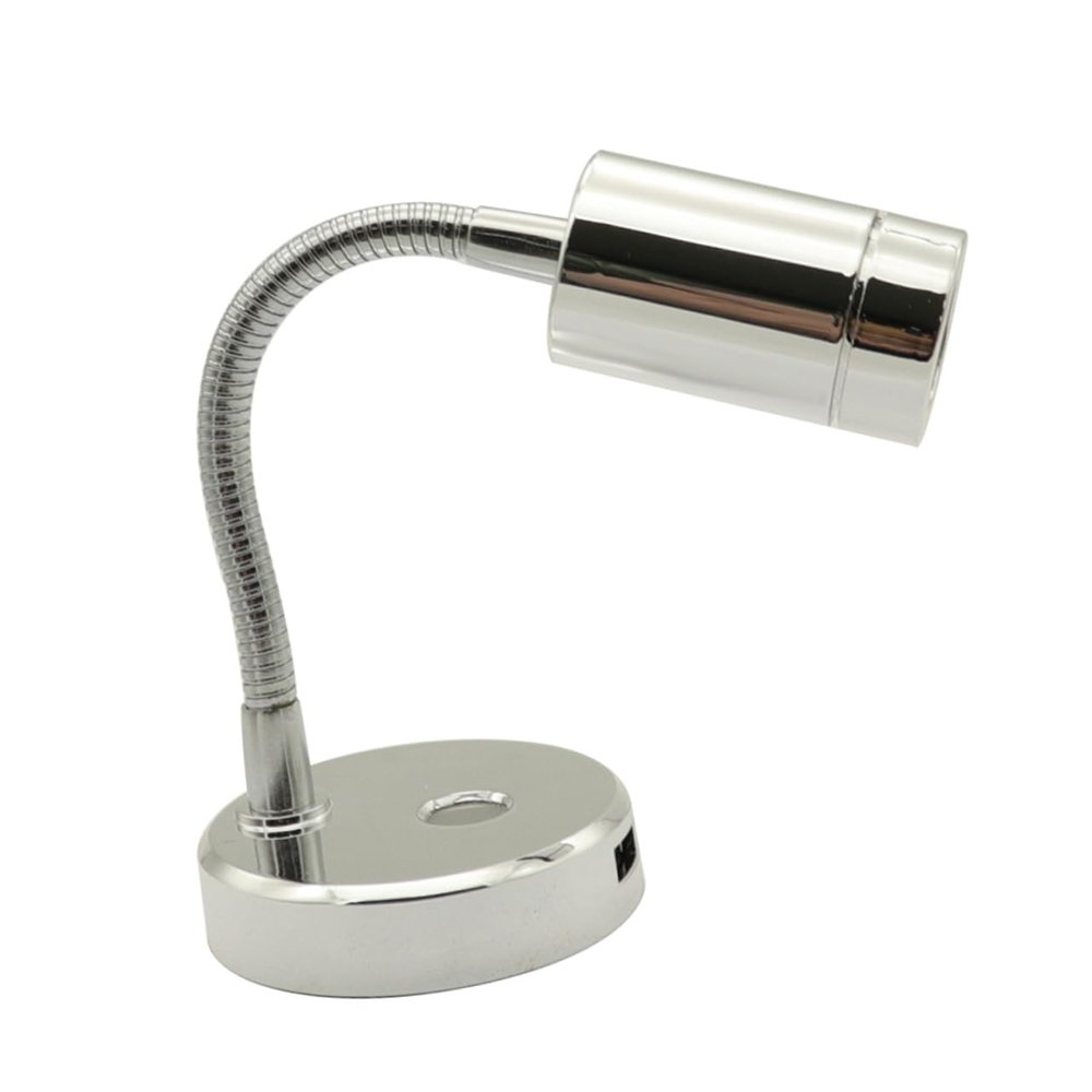 TEHAUX Led Reading Light USB Charging Desk Lamp Touch Switch Rv Lamp Rechargeable Multifunctional Silver