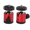 Mtlavishness Tripod Ball Head Camera Mount Aluminum Alloy 360 Degree Rotating Universal for Tripod SLR Camera Material Wide Compatibility Multi Angle Rotation Compact and (Red) view 4