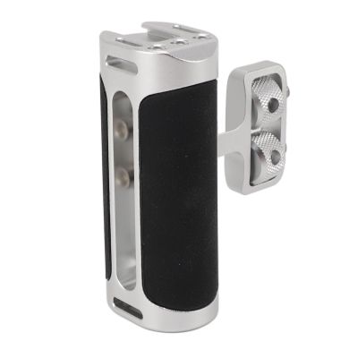 Camera Handle, Camera Handle Grip Aluminum Alloy Camera Grip Handle with Screw Cold Shoe Mount for Photography (Silver)