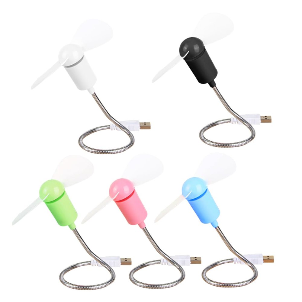 Angoily Rechargeable Fans 5 Pack Mini Desktop Fan Portable Cooling for Laptop Random