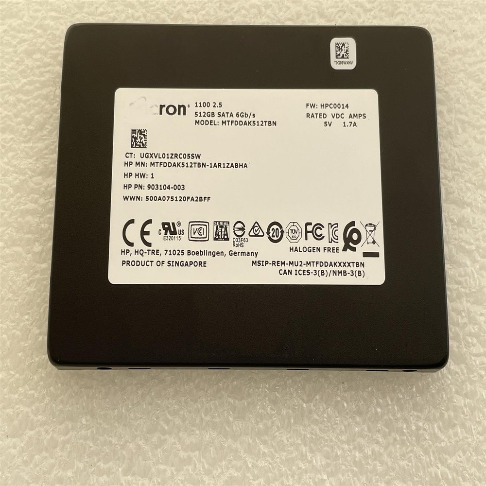 For Micron 932538-853 1100 h p MTFDDAK512TBN 512GB SSD Solid State Drive Sata 2.5