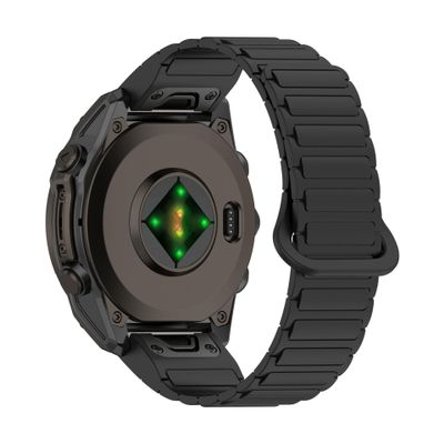 20 22 26MM Two Tone Silicone Quick Release Band For Garmin Fenix8 FeniX 7X/7S/6X/5S Plus Replacement Wristband(Black,20mm)