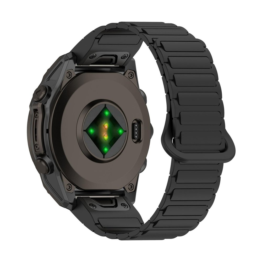 20 22 26MM Two Tone Silicone Quick Release Band For Garmin Fenix8 FeniX 7X/7S/6X/5S Plus Replacement Wristband(Black,20mm)