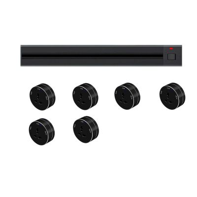 Adjustable Aluminum Track Socket with Removable Outlets - 8000W High Power, 40-100cm Length - for Kitchen, Office, and Home Use,80CM